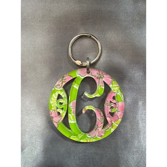 Mono-Grams, User: hsmaloney@gmail.com Accessories - Mono-Grams, User: hsmaloney@gmail.com Monogrammed Acrylic Keychain in Green
